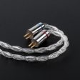 KBEAR 4 Core 4N 99.99% Purity Silver Earphone Cable with 2Pin QDC MMC TFZ For Sale