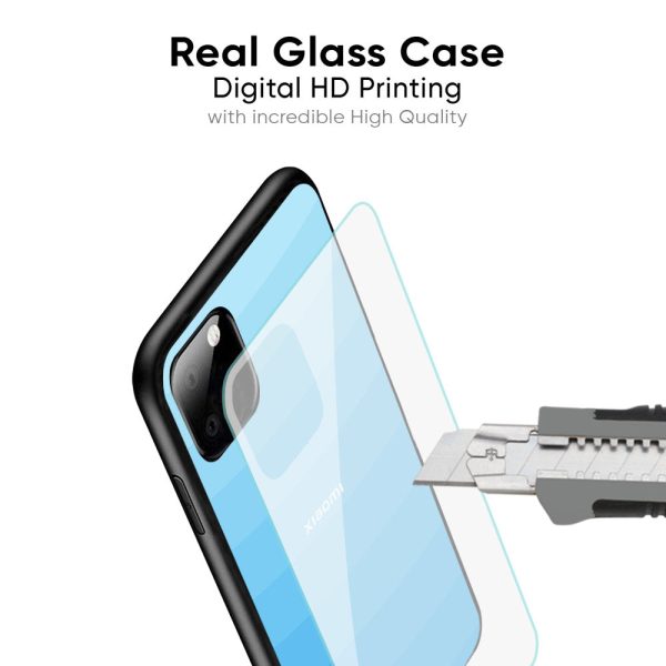 Wavy Blue Pattern Glass Case for Redmi 12 5G For Discount