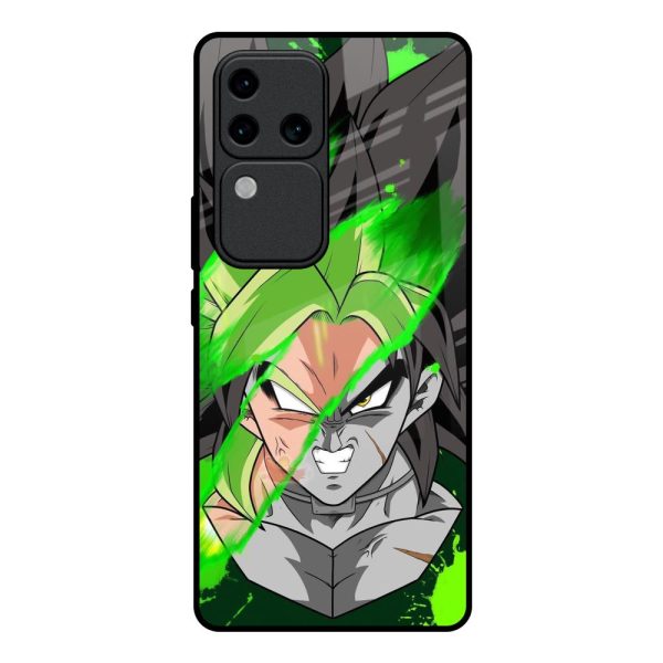 Anime Green Splash Glass Case for Vivo V30 Pro 5G Hot on Sale