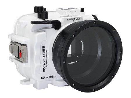 60M 195FT Waterproof housing for Sony RX1xx series Salted Line (White) Discount