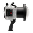 Sony A7 II NG V.2 Series 40M 130FT UW camera housing with 6  Dome port & pistol grip (Standard port) White - Surf on Sale