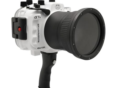 Sony A7 II NG V.2 Series 40M 130FT Underwater camera housing with pistol grip (Long port) White For Discount