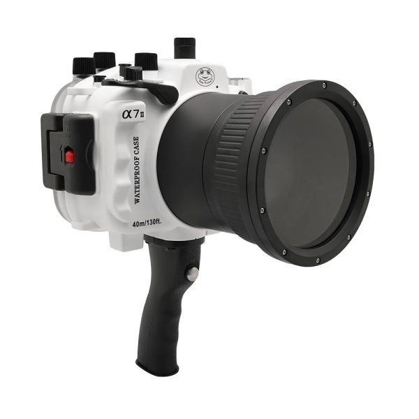 Sony A7 II NG V.2 Series 40M 130FT Underwater camera housing with pistol grip (Long port) White For Discount