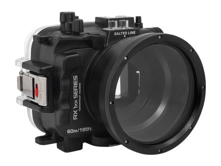 60M 195FT Waterproof housing for Sony RX1xx series Salted Line (Black) For Cheap