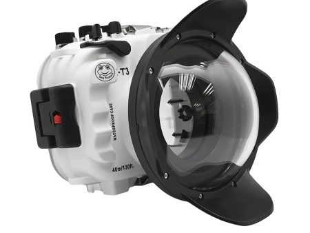 Fujifilm X-T3 40M 130FT Underwater camera housing kit with SeaFrogs Dry dome port V.1 (White) Online Sale