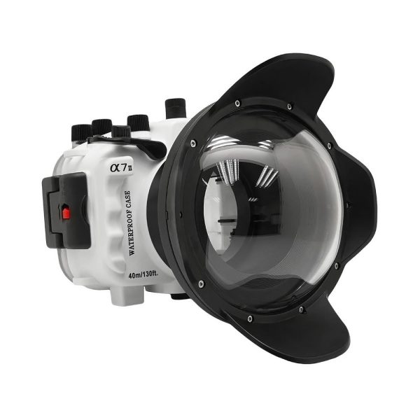 Sony A7 II NG V.2 Series 40M 130FT UW camera housing with 6  Dome port (Standard port) White on Sale