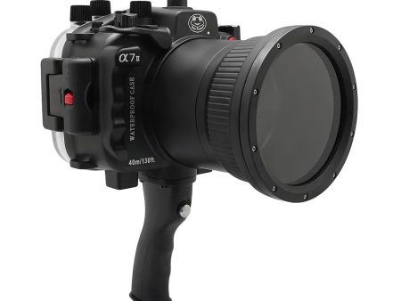 Sony A7 II NG V.2 Series 40M 130FT Underwater camera housing with pistol grip (Long port) Black Supply