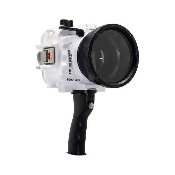 60M 195FT Waterproof housing for Sony RX1xx series Salted Line with Pistol grip (White) Sale