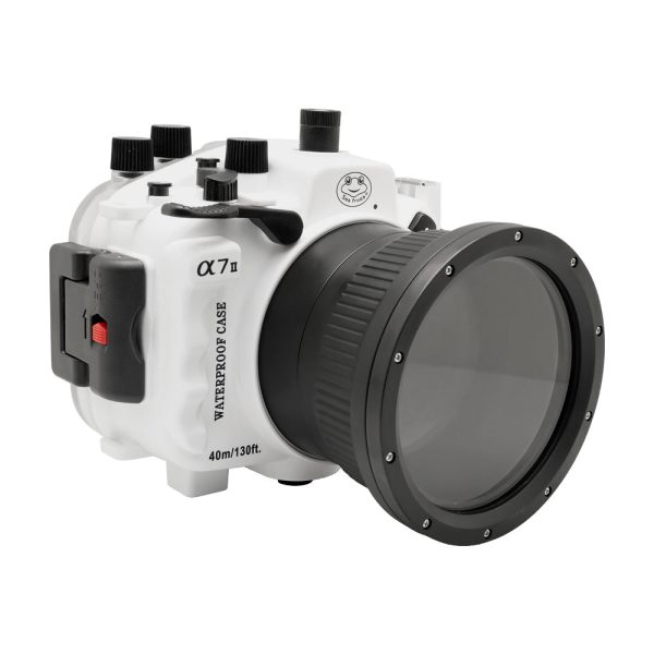 Sony A7 II NG V.2 Series 40M 130FT UW camera housing with 6  Dome port (Standard port) White on Sale