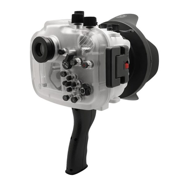 Sony A7 II NG V.2 Series 40M 130FT Underwater camera housing with 6  Dome port & pistol grip (Including Standard port) White Online Hot Sale