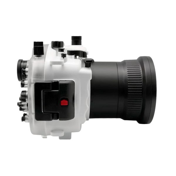 Sony A7 III V.3 Series 40M 130FT Underwater camera housing (Including Flat Long port) Focus gear for FE 90mm   Sigma 35mm included. White on Sale