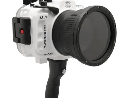 Sony A7 II NG V.2 Series 40M 130FT Underwater camera housing with pistol grip (Standard port) White Cheap