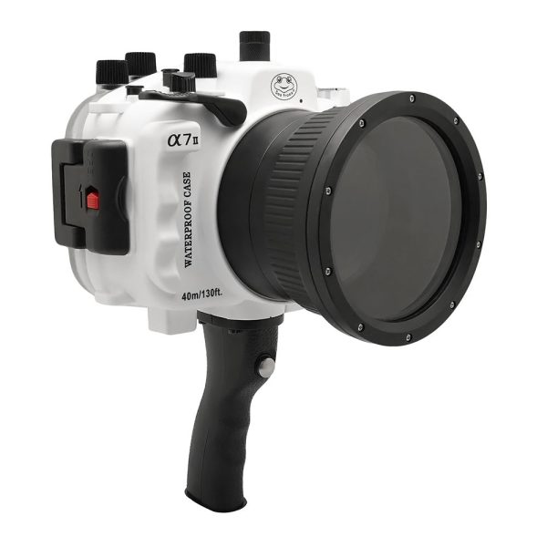 Sony A7 II NG V.2 Series 40M 130FT Underwater camera housing with pistol grip (Standard port) White Cheap