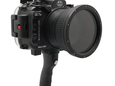 Sony A7 II NG V.2 Series 40M 130FT Underwater camera housing with pistol grip (Standard port) Black Online Sale