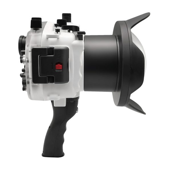 Sony A7 II NG V.2 Series 40M 130FT Underwater camera housing with 6  Dome port & pistol grip (Including Standard port) White Online Hot Sale