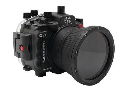 Sony A7 II NG V.2 Series 40M 130FT Underwater camera housing (Standard port) Black For Sale