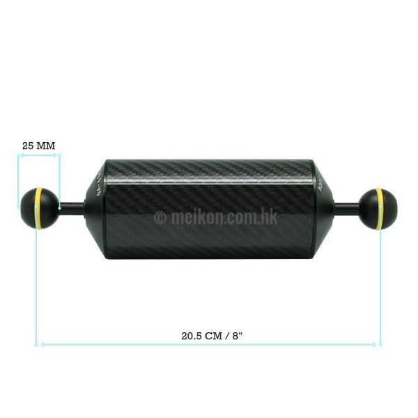 8  20.5cm D60mm Carbon Fiber Underwater Float Arm for Video Light Strobe mounting For Discount